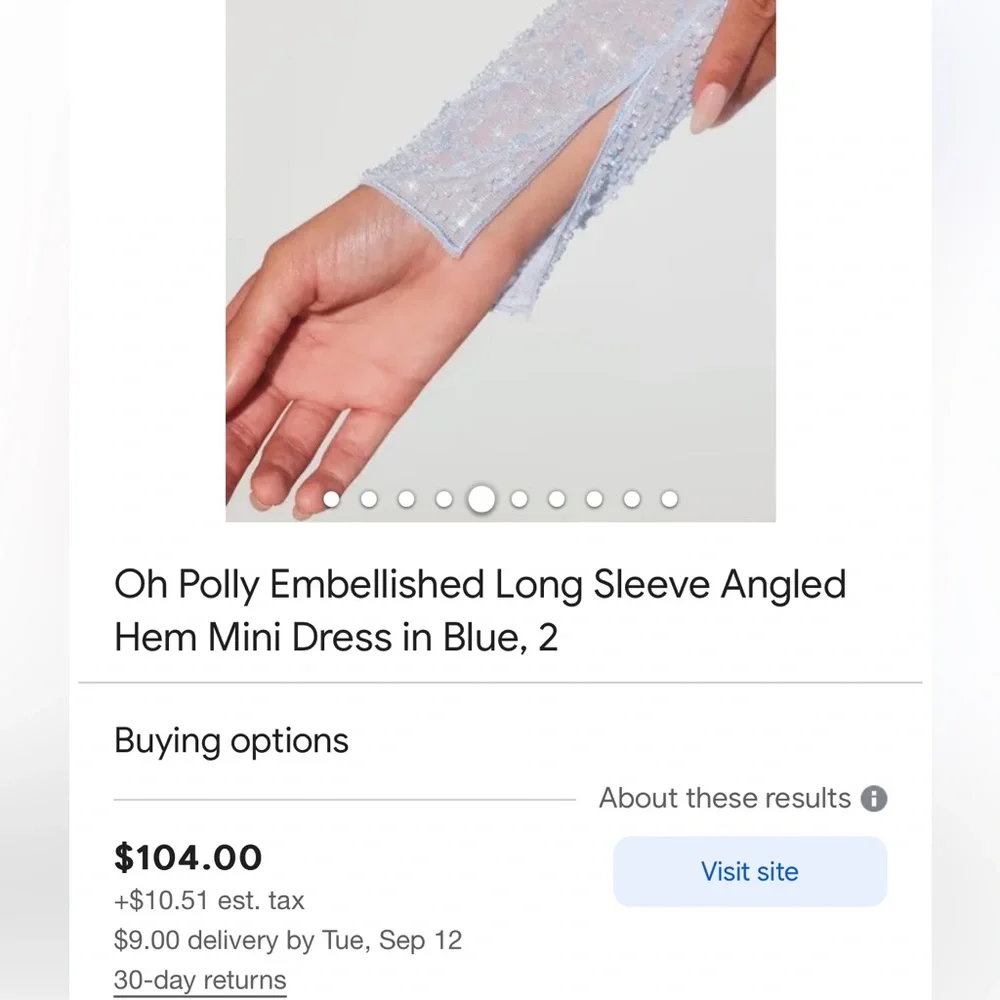 Oh Polly Naples Embelished Mini Dress - Picture 9 of 11